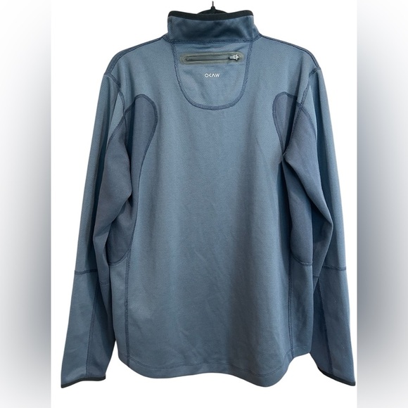 Outerknown Men’s Activewear Quarter-zip top. Navy blue. Size medium - Picture 2 of 10